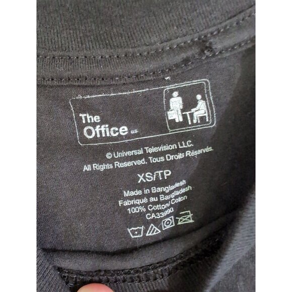 Black I'd Rather Be Watching The Office T-Shirt Size: XS - Picture 3 of 3